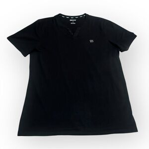 DKNY Black Short Sleeve Tee Classic Crew Neck Mens